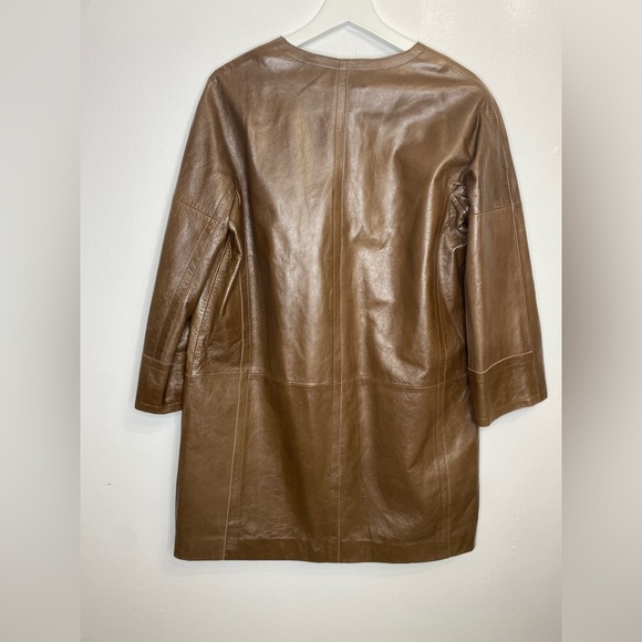 NEW WEEKEND MAXMARA Taverna Long Leather Jacket - Picture 7 of 15